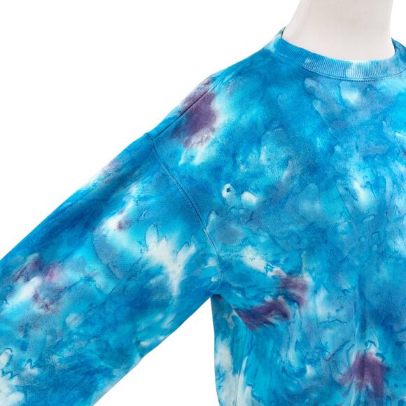 La Detresse Revolve Womens Blueberry Mystic Tie Dye Sweatshirt Size Medium M - Picture 4 of 11